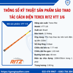 sào thao tác cách điện terex ritz, SÀO CÁCH ĐIỆN,sào thao tác terex ritz, sào thao tác,sào thao tác cao áp