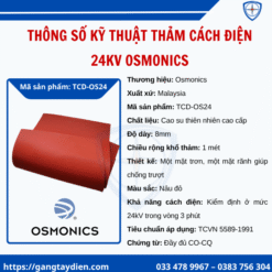 thảm cách điện 24kV, thảm cách điện Osmonics, thảm cách điện,
