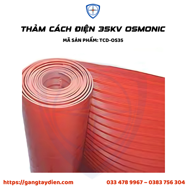 Thảm cách điện 35kV, thảm cách điện Osmonic, thảm cách điện, Osmonic, thảm cách điện 35kV Osmonic, thảm cách điện giá rẻ.