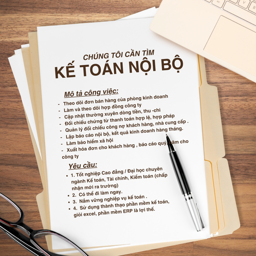 tuyển dụng kế toán nội bộ, eco3d,