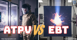 Giá trị ATPV, ATPV và EBT, EBT là gì, chỉ số ATPV, tiêu chuẩn quần áo chống hồ quang, PPE hồ quang, Arc Flash PPE,cách đo ATPV, mức bảo vệ hồ quang điện, tiêu chuẩn ASTM F1959, chênh lệch ATPV và EBT, quần áo chống cháy FR,